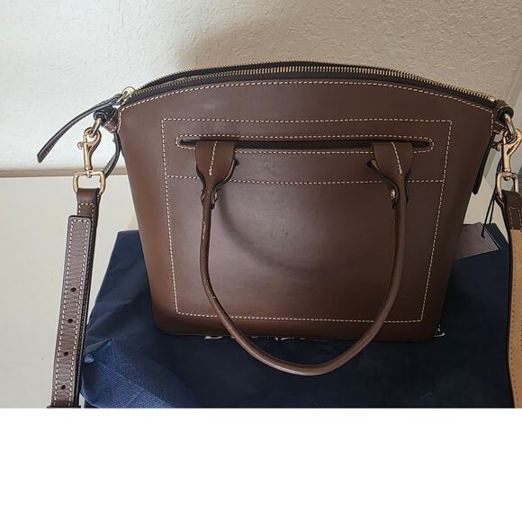 Dooney & Bourke Leather Chestnut Domed Satchel HandBag Purse NEW BBECN1469 - Picture 5 of 10